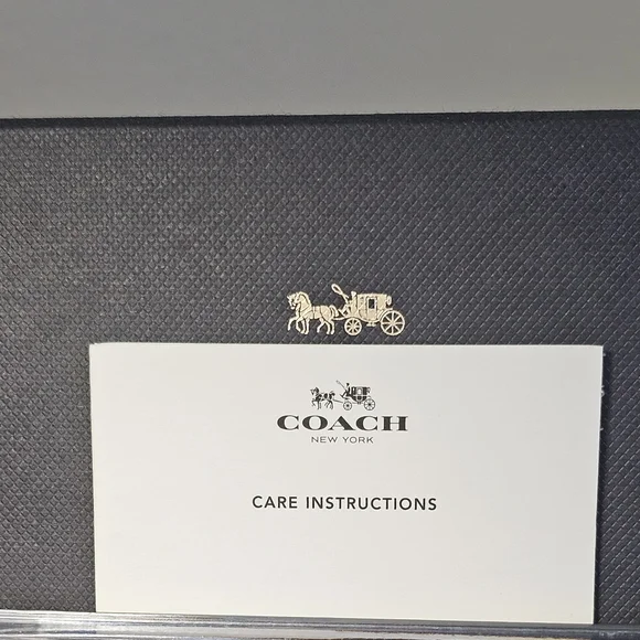 Coach Men's Black Card Case and Money Clip Set in Textured Leather NWOT - Picture 4 of 6